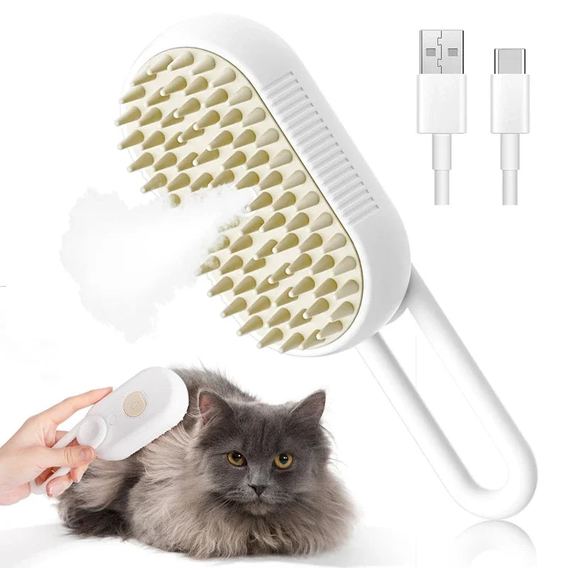 Cat Dog Steamy Brush Steam Brush Electric Sprayer for Massage Pet Grooming Tool Shedding 3 in 1 Electric Sprays Massage Combs