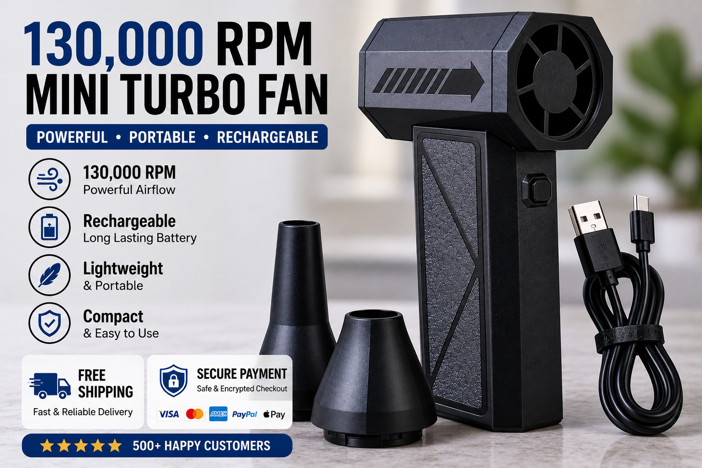 130,000 RPM   MINI TURBO FAN